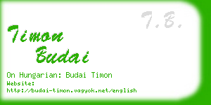 timon budai business card